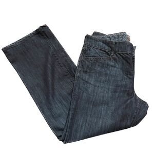 Gap Jeans 1969 Size 14 R Blue Denim Straight Leg Mid Rise  Dark Wash